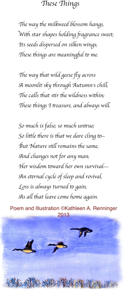 Poem "TheseThings"by Kathleen Renninger